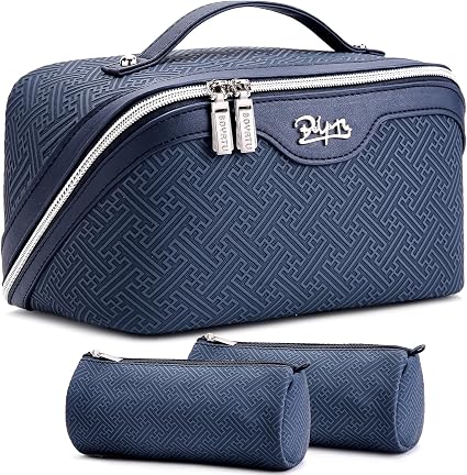 BOYATU Travel Makeup Bag: Vintage Roman Column 3-Piece Organizer Set